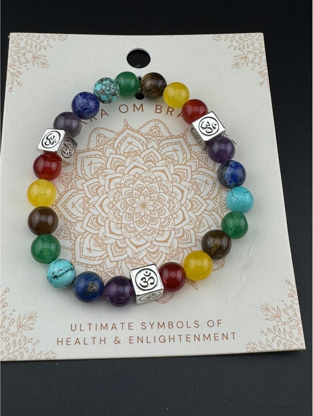 Chakra Om Gem Stone Bracelet